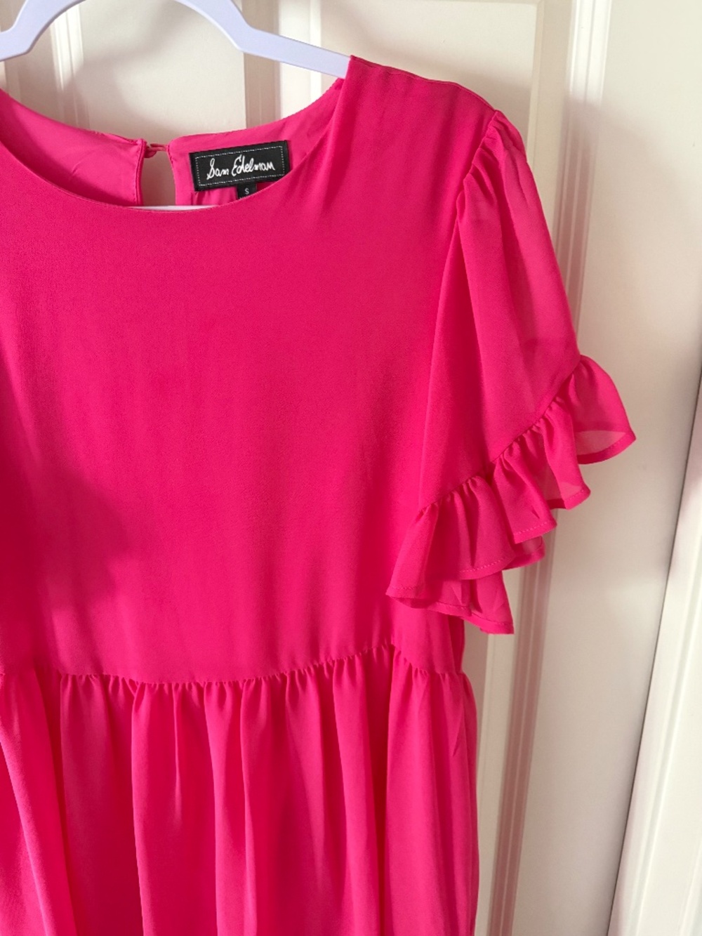 Sam Edelman Pink Ruffle Mini Dress - Picture 3 of 11